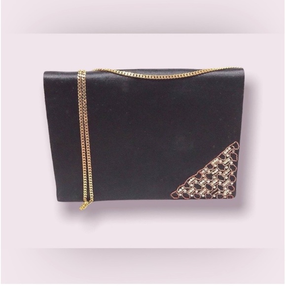 Rene Caovilla Bag Black Bead Satin Handbag - Picture 8 of 11